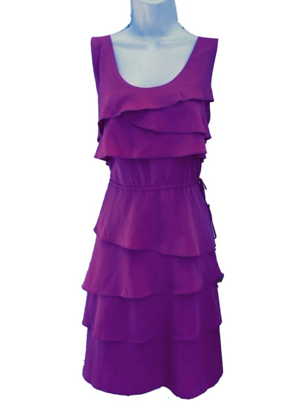 Apt. 9 Size Large Woman's Purple Sleeveless Tiered Dress